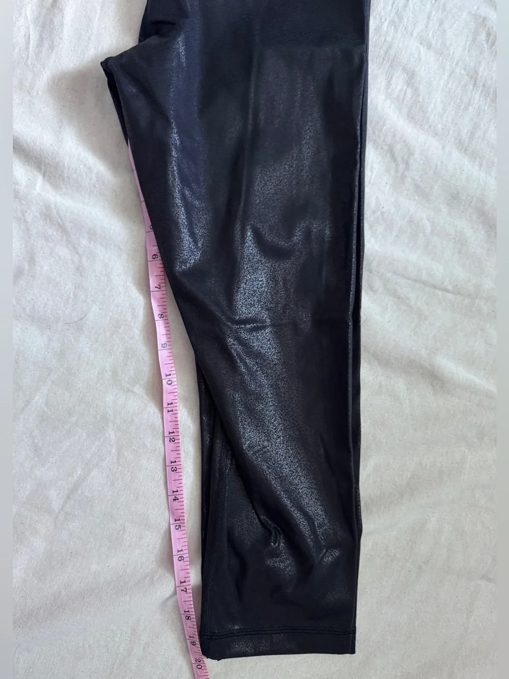 NWOT-lululemon high-rise leggings featuring a metallic black foil finish-6